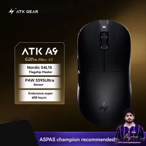 ATK A9 Air Ultimate Wireless Gaming Mouse Tri-Model Dual 8KHz PAW3950UItra 800mAh 42000DPI 750IPS Lightweight Ergonomic E-sports