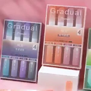BW-A55 Highlighter Pastel Penanda Teks Set 4IN1 Alat Tulis Sekolah / Spidol Pen Marker Warna Gradasi Painting Multifungsi / Textliner Stasionary Import