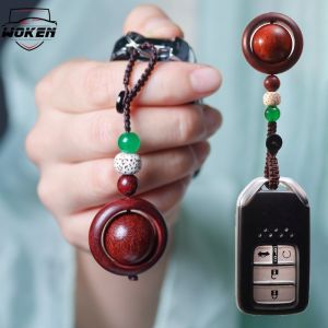 WOKEN Buy 2 Get 3: High Quality Rosewood & Mahogany Keychain Pendant