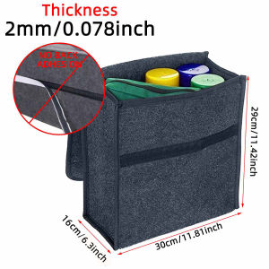 YONGRUN Foldable Felt Car Storage Box Auto Trunk Organizer Lightweight Cargo Bin for Tools EmergencyKit Groceries TravelSupplies
