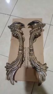 Handle Pintu Kuningan Antiq Panjang 48cm Gagang Pintu Kupu Tarung