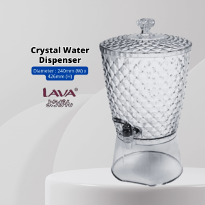 YU Crystal Water Dispenser with stand / Bekas Air /Juice Dispenser / Crystal Tea Bucket Jug / 7.6L