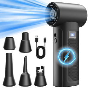 Máy Thổi Khí Không Dây 2026 S5-D 40W 80000 Vòng/phút Quạt Turbo Jet 4 Tốc Độ Với Màn Hình Hiển Thị Pin LED Máy Thổi Bụi Khí Nén Công Suất Cao Dùng Cho Gia Đình Và DIY