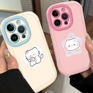 Cute Cartoon Cat Fish Phone Case for Xiaomi 15Pro 14Ultra 13spro 11XPro Creative 10s Womens POCO Full Cover Anti-Fall Silicone Soft Shell