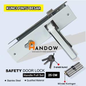 Handle set kunci pintu besar 25cm /gagang kunci pintu rumah