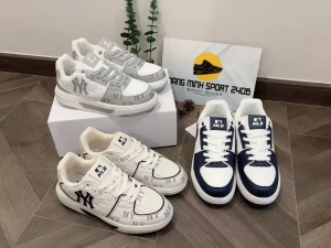 Giày Sneaker Nữ Cổ Thấp Họa Tiết NY Phong Cách Thể Thao Đường Phố