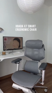 Hbada X7 Smart Ergonomic Chair(Without Battery)- with Dynamic Lumbar Support 4D Adjustable Headrest & 720° Rotating Armrests | Mesh Gaming Chair