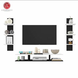 Dections Rak TV Dinding Minimalis / Meja TV Tempel Dinding 32-42 In - Set Lengkap