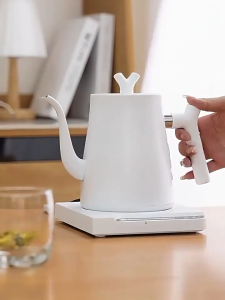 Gooseneck Electric Kettle 1L 304 Stainless Steel Pot with Touch Screen & Heating Plate for Can be used for coffee (highly recommended) tea and baby milk.