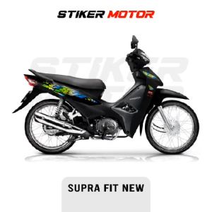 FNS02 STRIPING SUPRA FIT NEW STICKER DECAL HONDA WAVE 100 STIKER FITNEW 2006 2007 2008 VARIASI LIS GRAFIS RAINBOW COLOR THAILOOK EDITION