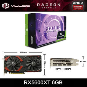 MLLSE AMD RX5700 XT 8GB Graphics Card GDDR6 256Bit PCI-E 4.0×16 6+8Pin Radeon GPU Rx 5600XT Gaming Video Card Placa De Video