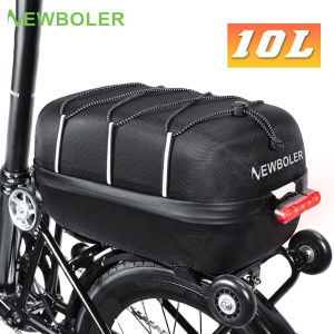 NEWBOLER Brompton Bicycle Rear Seat Bag MTB Bike Rack Bag Trunk Pannier Cycling Large Capacity Waterproof Travel Bag 