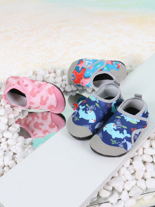 Kids Quick Dry Water Shoes Cartoon Printed Non Slip Aqua Socks Breathable Toddler Beach Swimming Shoes For Summer Outdoor