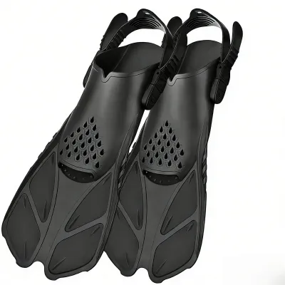 XIAOTREE Adjustable Buckle Diving Fins Short Silicone Diving Shoes Suitable for Adults for.Water sports Travel