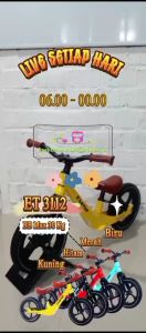 Balance Bike Push Bike EXOTIC ET 3112 Magnesium Ban Pompa Sepeda Anak