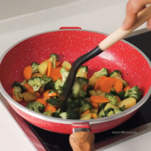 Granite Aluminium Non Stick Casserole Pot Bowl Deep Fry Pan Cookware Tool (12 Pcs)