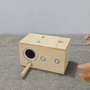 Wood Parakeet Nest Box Pet Bird House Parrot Breeding Mating Box Bird Cage Box for Lovebirds Cockatiel Parrotlets