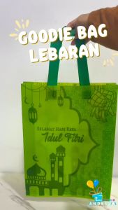 isi 12 Tas spunbond Idul Fitri standar grosir / Goodie Bag sembako lebaran / tas parsel tebal kuat