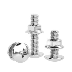 GUWANJI | Stainless Steel Flat Head Round Bolt Screw Set