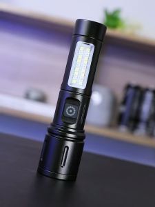 Senter LED Flashlight Multifungsi Lampu Super Terang USB Charge