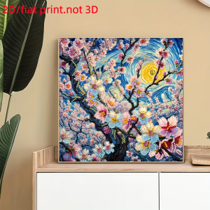 other | 2d/flat 1 Piece Diamond Painting Frameless Painting floral Pattern canvas Material Bedroom and living room wall Decoration
