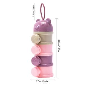 Formula Container 4 Grid Portable Milk powder box container Toddle Baby Snacks Food Storage Box Dispenser Milk Powder Bottles