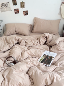 Queen Cotton Fitted Bedsheet Plain Cadar Getah Pillowcase Soft and Machine Washable 8 Colors