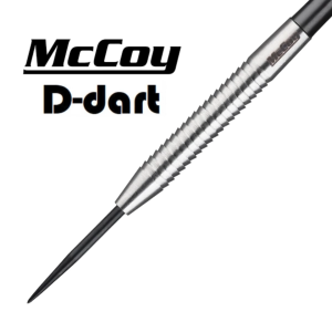 MCCOY STEEL TIP DARTS - 22G/24G MCCOY SABERGRIP SILVER 90% TUNGSTEN DART SET ORIGINAL STEEL DART
