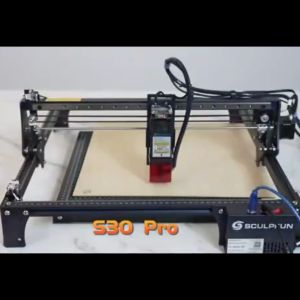 【รับประกัน 10 ปี】เครื่องแกะสลัก SCULPFUN S30 Pro เครื่องแกะสลักเลเซอร์ เครื่องตัดเลเซอร์ Optical Power 10W  อัตโนมัติ Air-Assisted เลเซอร์แกะสลักเครื่อง (100-240 V กฎระเบียบของยุโรป) แกะสลักไม้ ไม้ กระดาษแข็ง พลาสติก หนัง แผ่น PCB อลูมินา