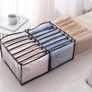 7/9 Grids Jeans Storage Box Closet Wardrobe Clothes Compartment Boxes Drawer Jeans Socks Separation Organizer Pants Storage