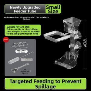 KUWUBIANJING | Anti-drift Feeding Tube for Small Fish and Shrimp Acrylic