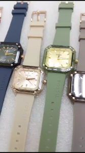 Jam Tangan Wanita Foxxil Analog Tanggal Persegi Rubber