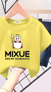 Setelan anak laki laki baju lengan pendek celana bahan semi jeans usia 1-12 tahun