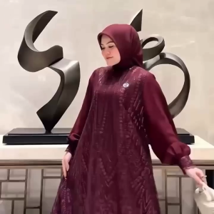 Lunna Lace Dress Brukat Baju Kondangan Ceruty Gaun Pesta Elegan Wanita Dewasa Trendy 2025 Kekinian