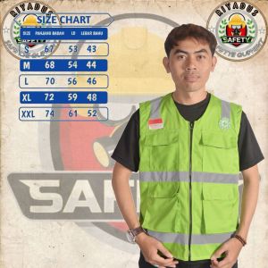 ￼rompi vest safety first/rompi k3/rompi lapangan/rompi proyek
