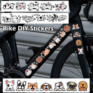 Cute Animal Graffiti DIY Bike E-Bike Frame Decor Stickers Bicycle Body Road MTB Bikes Tube Vinyl Waterproof Decals Accessories
