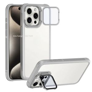 Ốp Lưng Acrylic Lai Sang Trọng Cho iPhone 15/14/13/12/11 Pro Max Với Vòng Ống Kính Kim Loại Túi Khí Giảm Xóc Armor Cover