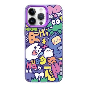 MASFEIL | Abstract Graffiti Full-body Protection Magnetic Stand Phone Case for iPhone
