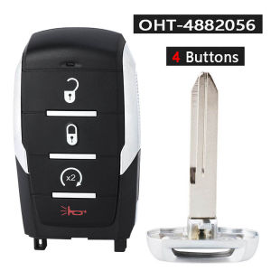 KEYECU 433.92MHz 4A Chip OHT-4882056 68291692AD 68291691AD Smart Prox Remote Key Fob for Dodge Ram 1500 Pickup 2019 2020-2023