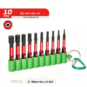 Bộ Mũi Vặn Vít Đa Năng Geinxurn Từ Tính Thép S2 Kèm Dây Treo Mềm Dùng Sửa Chữa Xe Máy