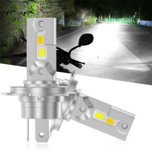 KEVANLY | 1pcs H4/P15D/BA20D H6 LED Bulbs Motorcycle Headlight 6000K High/Low Beam Light 24SMD CSP LED Bulb White Yellow Plug and Play