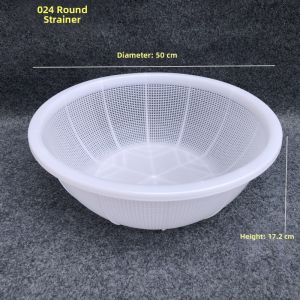 Plastic round Sieve Basket Kitchen Drainage Rice Washing Storage Basket Chinese Style Pure Color Home Use Sieve Basket