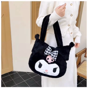 Sanrio Kuromi Melody Plush Shoulder Tote Bag | Kawaii Gift | Cartoon Plush Bag |