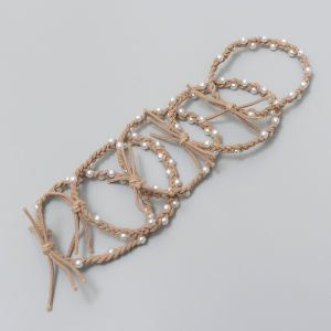 Handmade Beaded Hair Ties Pearl Elastic Stretchy Versatile Hair Bands Korean Style  out Fashion Accessories Hair Bands