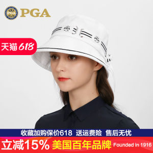 New PGA Golf Hat Womens Fisherman Cap Sun Protection Inner Sweat Absorbent Band Butterfly Knot Tie Spring Summer 2023