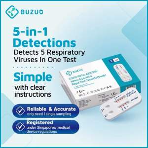 BUZUD 5-in-1 Respiratory Virus Detection Kit Reliable Accurate Simple Clear Instructions Registered Medical Device
