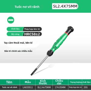LAOA Mini Tua Vít Có Rãnh SL1.0-4.0 Có Từ Tính Thép Hợp Kim S2 Phillips Torx T5-T20 Tuốc Nơ Vít Chính Xác 1 PC