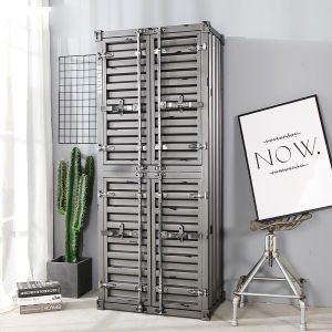 Container Bookcase with Door Storage Cabinet Industrial Style Cabinet Custom Storage Cabinet Creative Furniture Storage Display Cabinet