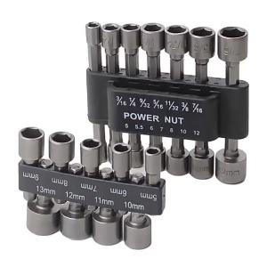 14Pcs Powerful Nut Driver Socket Set 1/4" Hex Shank Screw Sleeve Pneumatic Air Screwdriver Bits for Drill Impact Repair Tools