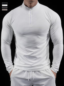 Bullying muscle | Men Fast Drying Muscle Enhancing Long Sleeve Zipper Training Jacket